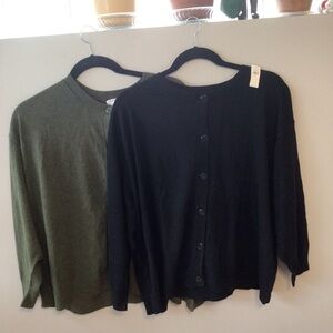 2 new Old Navy sweaters, both button down, both sz 4X
